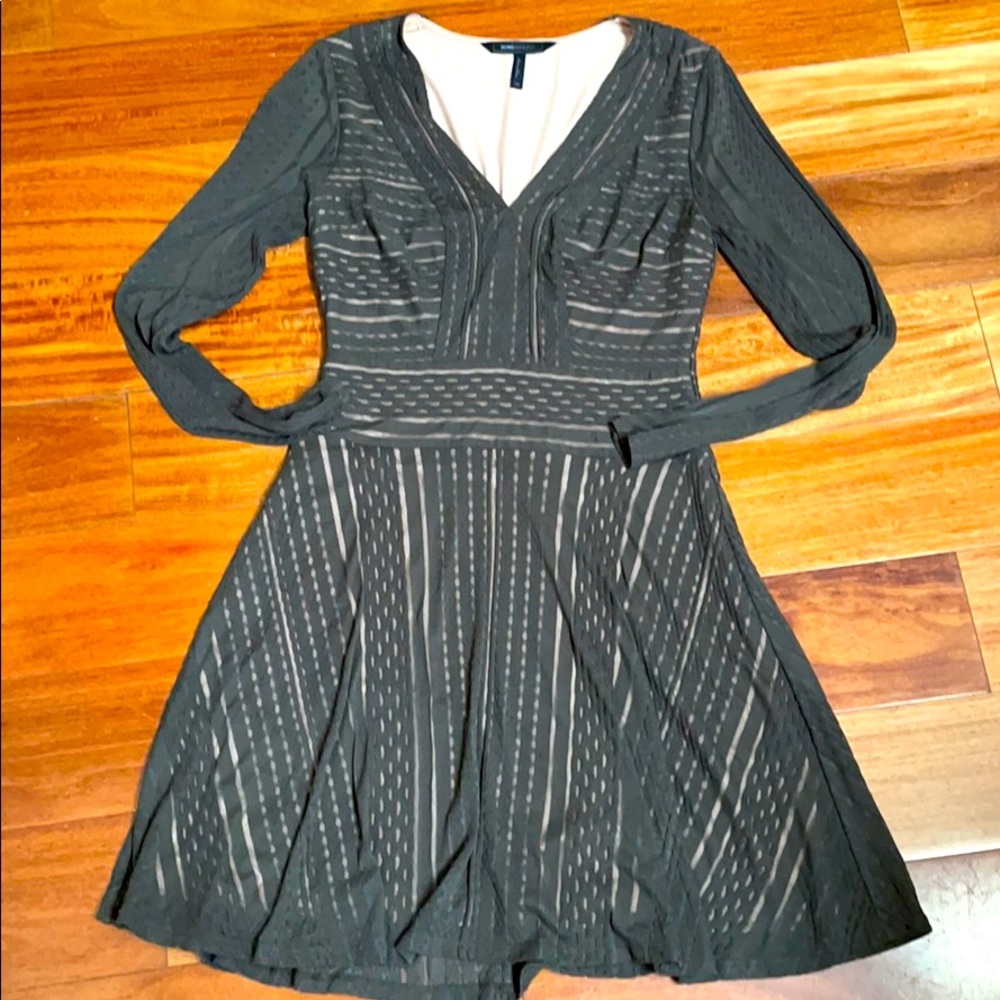 Bcbg olive green dress XS , worn once